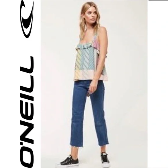 🔥SOLD🔥 O’NEILL NWOT Striped Tank Top with Adjustable Straps Size Small - Picture 3 of 9